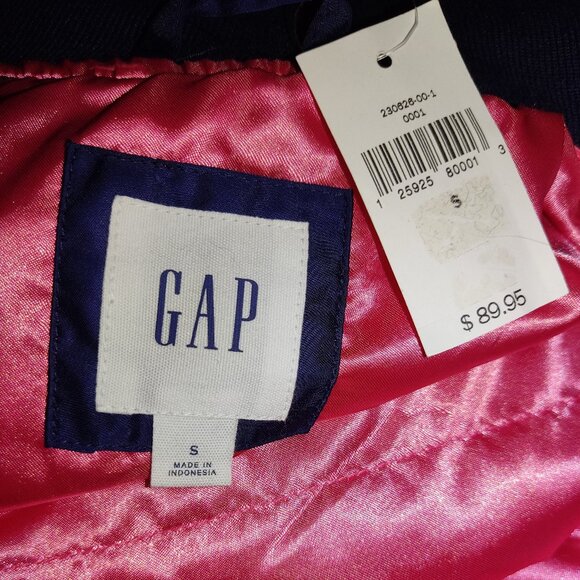 Gap blue bomber jacket w/ pink lining | Womens | Size Small - Picture 10 of 15